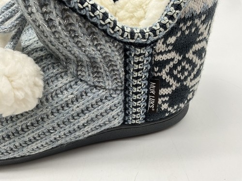 The Original Muk Luks Icy Blue Amira Women's Slippers Medium 7-8 NWT Footware - Picture 11 of 16