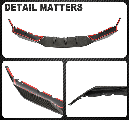 Spoiler in carbonio labbro spoiler anteriore diffusore attacco anteriore per BMW SERIE 5 F90 M5 2018-20 - Foto 12 di 12