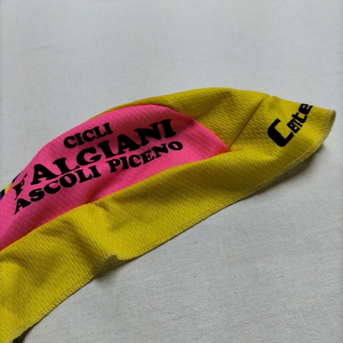 Bandana Sottocasco Ciclismo Bici Da Corsa Cicli Falgiani Giallo Rosso foto 4