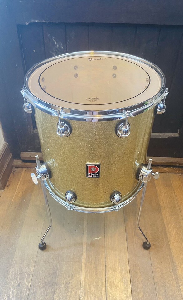 Premier Genista Classic 16”x16” Vintage Gold Sparkle Floor Tom eBay