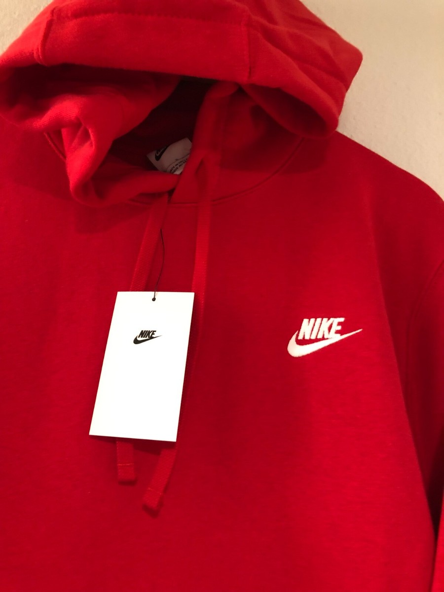 Nike Sportswear Club Fleece Pullover Hoodie Red BV2654-657 Men's