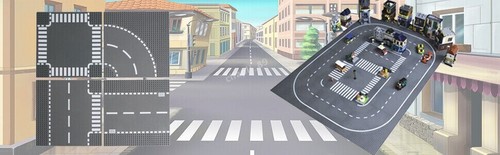 10'' Duże płyty bazowe drogowe 32x32 Gry Cegła Klocki budowlane PŁYTA BAZOWA do Lego - Zdjęcie 8 z 17