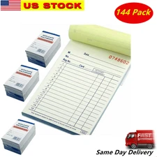 144 x Sales Book Order Receipt Invoice Carbon less 50 sets 3.5"x5.5" US Seller