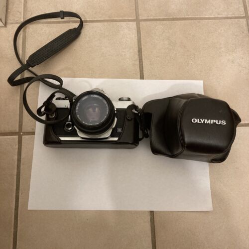 Olympus OM-1N 35mm SLR Film Camera MC AUTO-S 50mm f/1.8 From JAPAN Works