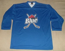 Promo LIMITED-EDITION Authentic LABATT BLUE Beer REVERSIBLE HOCKEY JERSEY XL