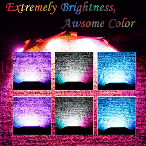 4/6/8/12 Pods RGB LED Rock Light Wireless Bluetooth Music Off Road Multi-Color - Picture 37 of 57