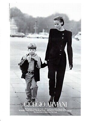Vintage advertising print ad Fashion GIORGIO ARMANI boy Peter Lindbergh ad eBay