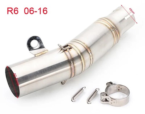 Per Yamaha YZF R6 Tubo Centrale Scarico Moto R6 Link Pipe Collegamento Scarico Link - Foto 14 di 29