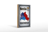 Holzschild Spruch 12X18 Cm Berlin Viersektorenstadt Holz Deko Schild
