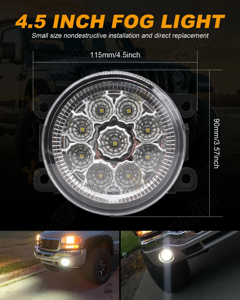 Conjunto de faros antiniebla LED para Acura ZDX 2012 par de bombillas lado izquierdo derecho Foto 4 de 4