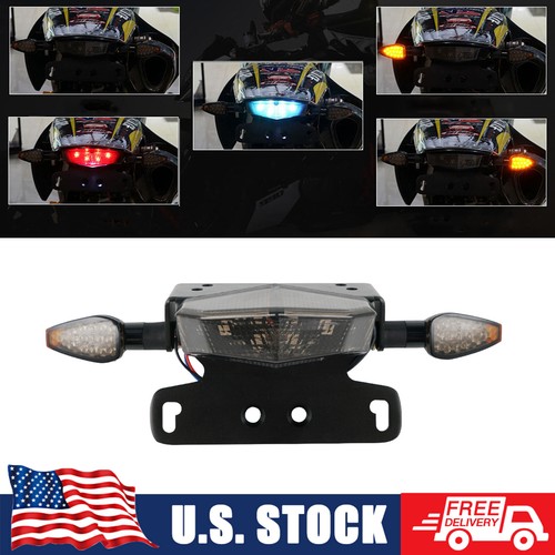 Bike Turn Signals DRZ400 License Plate Holder Brake Light Turn Signal For SUZUKI DRZ400SM DRZ 400 SM/S/E Motorcycle Tail Tidy Fender Eliminator Dirt Bike Accessories - Foto 4