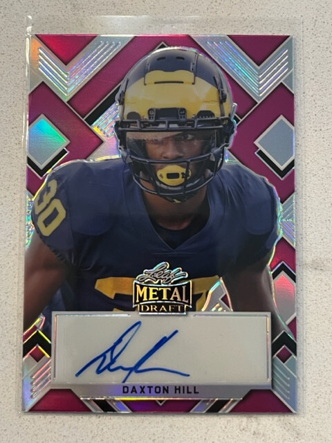 Daxton Hill Leaf Metal Draft Tenacious D Autographs #TDDH1 Pink Crystal