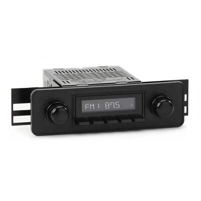 RetroSound Euro Style Motor 4 DAB Radio Bluetooth All Black Classic Car Stereo