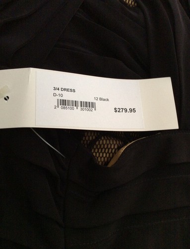 🌻DANIELAS DESIGNER SIZE 12 BLACK TIERED SPECIAL OCCASION DRESS BNWT - Picture 10 of 12