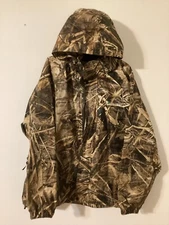 froggtoggs  bladegrass camo  rain / wading jacket, mens size large, brown camo