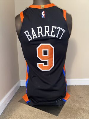 New York Knicks RJ Barrett Nike Authentic City Edition Jersey Size
