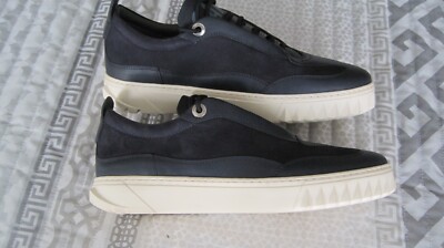 New in Box SALVATORE FERRAGAMO AARON Dark Blue Men sneakers