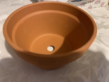 New-Wide 13cm Diameter x 8cm H Terracotta Clay Plant Pots. With Drainage Hole.