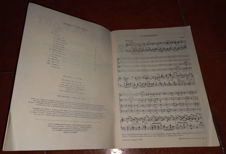 Partition Mozart Requiem KV 626 Piano Chant Bärenreiter - Photo 2/3