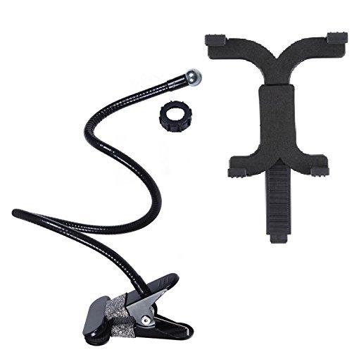 New 360 Rotation Mini Tablet Holder, Metal Gooseneck Arm & Metal Clip-On - 第 2/16 張圖片
