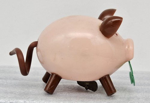 Kohler GNK GES ~ Wind-up Shamrock Pig ~ Vintage ~ Western Germany ~ VIDEO - Picture 3 of 6