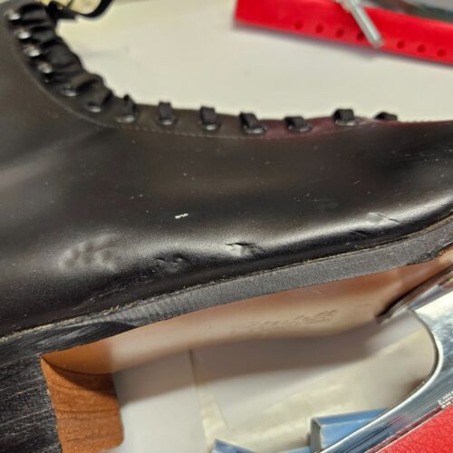 Vintage Reidell Men's Rare In Black 216B Ice Skating Shoes Red Wing Size 8 +Box - Picture 19 of 20