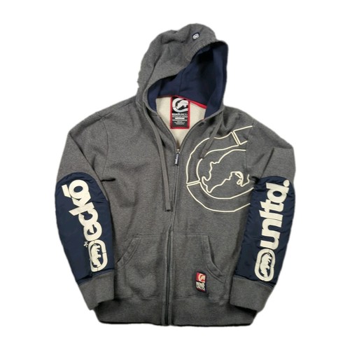Vintage Y2K Ecko Unltd Sweatshirt Full Zip Hoodie Jacket Rhino Logo Mens Medium