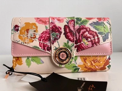 RIVER ISLAND Details Faux leather fabric RI monogram print Fold over detail BNWT