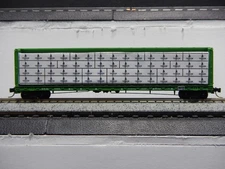 Solid Wood Wrapped Lumber Load for N Scale 60 Foot Centerbeam Flat Car