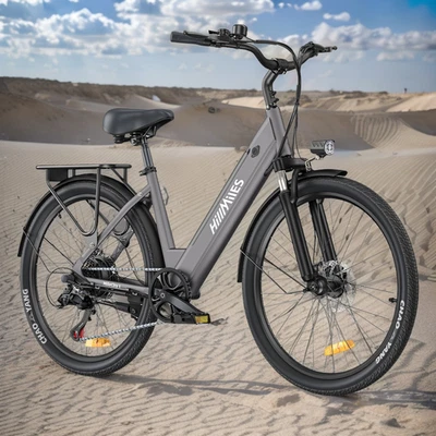 HillMiles Bici Elettrica Per Adulti Da 26" 7 Velocità Bicicletta Elettrica 468Wh