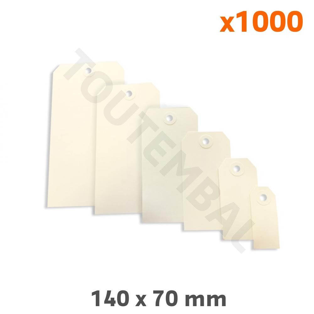 Etiquette américaine carton logistique 140x70 marron pour suivi de lot de 1000 pièces