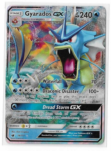 Gyarados GX 18/111 Crimson Invasion Sun & Moon S&M Holo Pokemon TCG Card NM