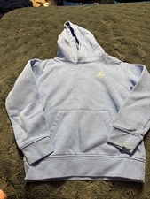 Jordan Jump-man Kids' Brooklyn Fleece Pullover Hoodie Size 5 Light Blue