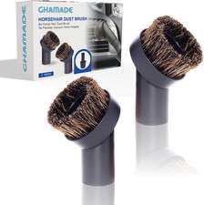 2PCS Universal 1.25" Shop Vacuum Dust Brush with Soft 25mm Horse Hair