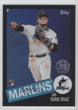 2020 Topps Silver Pack 1985 Chrome Baseball Series 2 Black 182/199 Isan Diaz 2qw