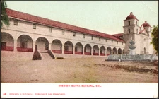 Mission Santa Barbara, California, 1907--Postcard Y377