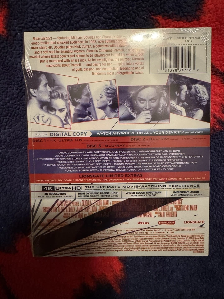 Basic Instinct (Unrated) 4K (Ultra HD / Blu-ray / Digital) Limited SteelBook - Image 2 of 4