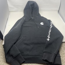 Carhartt Women  s hoodie Medium Relaxed Fit Black Excellent Used Condition