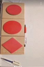 3 Large Wood Backed Rubber Stamps New Unused