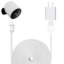 25Ft/7.6M Weatherproof Outdoor Charging Cable for Simplisafe Outdoor Security Ca
