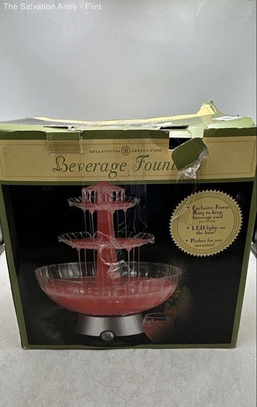 Bella Cucina Cooling Mechanism LED Lights On Base Tiered Beverage Fountain