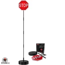 LED Garage Parking Aid – 7" Stop Sign with Adjustable Height for All Vehicles