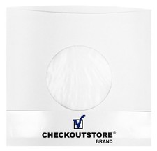 Paper Record Inner Sleeves Polylined With Hole for 7" Vinyl 45 RPM Records