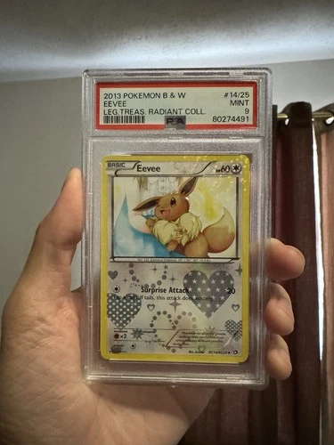 EEVEE LEG.TREAS. RADIANT COLL. POKEMON BLCK & WHITE 2013 RC14 PSA 9