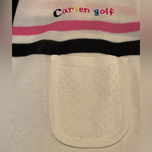 Camisa Jersey Carven Golf Blanca Cremallera Frontal S/M - Imagen 9 de 12