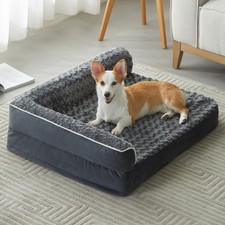 Orthopedic Dog Beds for Large Dogs-Waterproof Sofa Dog Bed with Removable Was...