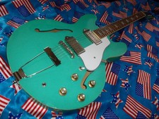 AWESOME AND RARE 2018 EPIPHONE CASINO IN SEA FOAM GREEN , MASSIVE TONE !! SET UP