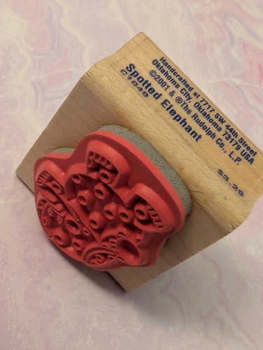 Spotted Elephant Rubber Stamp - 2001 Stampabilities Rudolph Christmas Misfit Toy - Picture 9 of 10