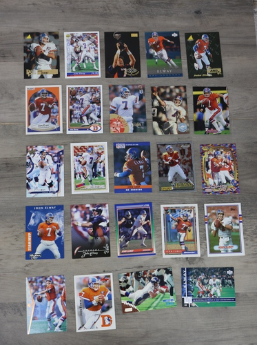 John Elway Denver Broncos Karten Lot (24 Karten) Topps Score Pro Set Pinnacle - Bild 1 von 15
