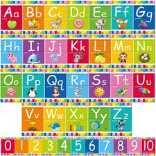 Adduster Bulletin Board Letters - ABC Alphabet Poster Classroom Decor Set Pre...
